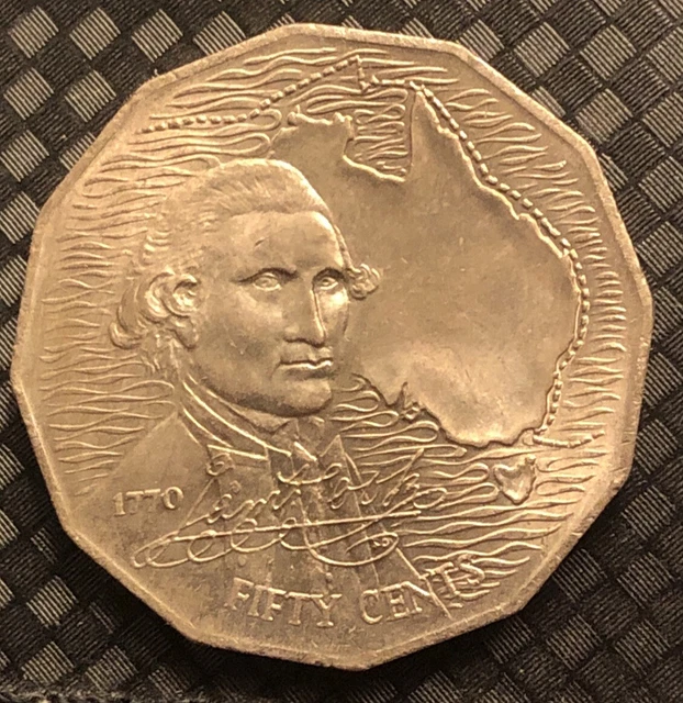 1970 LIMITED EDITION 50 Cent Coin. Captain CookAustralian 50c Coins