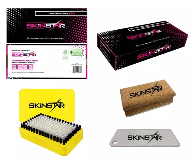 SkinStar Skiwachs-Starter Set 4-teilig Universal Wax - Alpin + Nordic + Board
