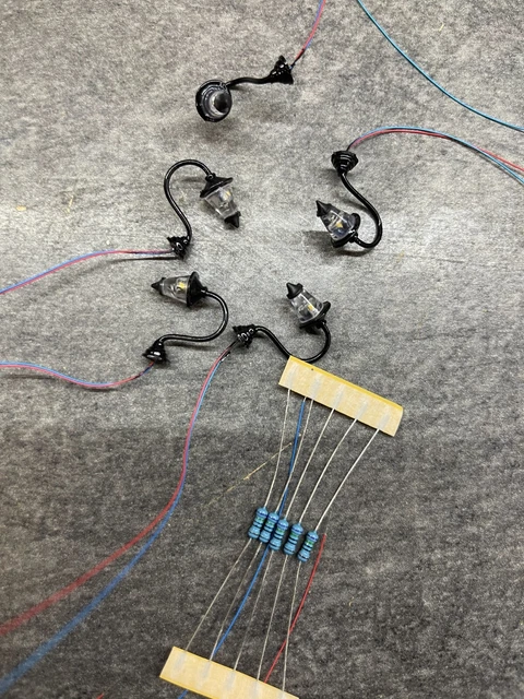 SIGNAUX DEL MODÈLE de train échelle HO avec lampe pour piétons ensemble