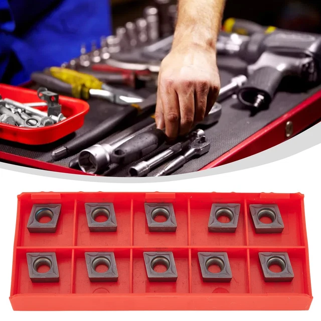 Lot De 10 Inserts Carbure DCMT11T308HMP NC010 Pour Tour CNC - Acier Inoxydable, Haute Précision