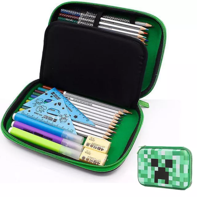 Pencil Case Kids School Office Stationary Bag Pen Box Zipper Boy Girl Minecraft