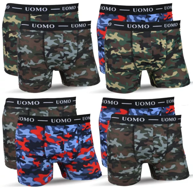 6-12 er Pack Herren Boxershorts Retro Army Unterhosen Unterwäsche Shorts M-XXXXL