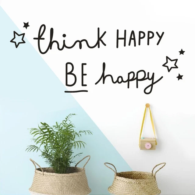 Pegatina de Pared, Adhesivo de Pared Salón Dormitorio Be Happy Decoración