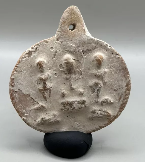 Wonderful Ancient Indus Valley Terra Cotta Pendent With Very Rare Images