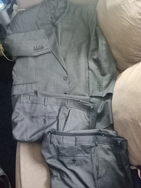 Abito lussuoso su misura Joseph Martin/2 pantaloni taglia UK52/W42 ex con.CRP £1450
