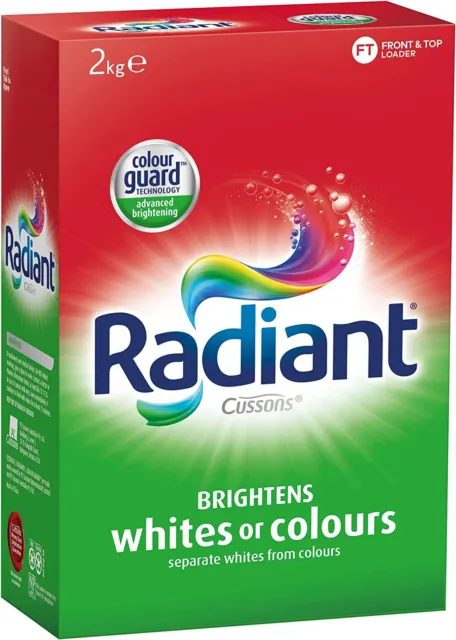 Radiant Brilliant Whites Sharper Colours Front & Top Loader Laundry Powder 2kg