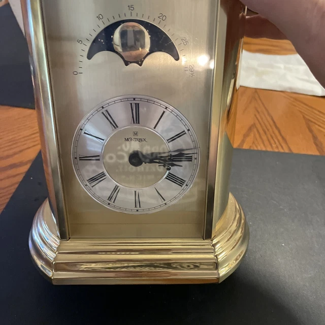 VINTAGE CARRIAGE CLOCK Mantel Clock Montreux Moon Phase Germany π° For ...