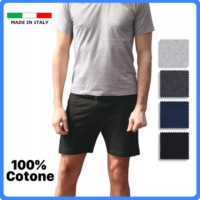 Pantaloncini da uomo in cotone sport sportivi shorts palestra fitness bermuda