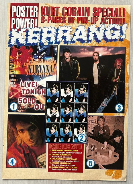 NIRVANA ~ 8-PAGE poster pullout KURT COBAIN £8.59 - PicClick UK