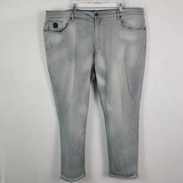 Buffalo David Bitton Jeans Mens Big & Tall 52x30 Six-X Slim Straight Gray Wash
