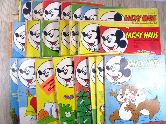 Micky Maus 26 Comic Hefte 1973-1974 Ehapa teilweise Beilage lesen sammeln (8205)
