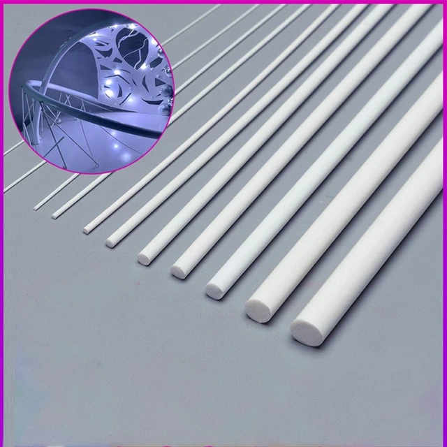 Barre di plastica giocattoli hobby solidi 250 mm x 1/2/3/4/5/6 mm 5 pz/accessori