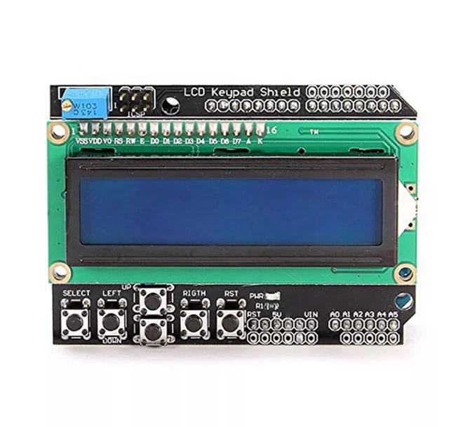 LCD KEYPAD SHIELD LCD 1602 Display Blue Screen Module For Arduino $8.99 ...
