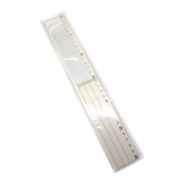 Acrylic Ruler with built in Magnifying Lens Window 15 30 36 cm - Lens 3