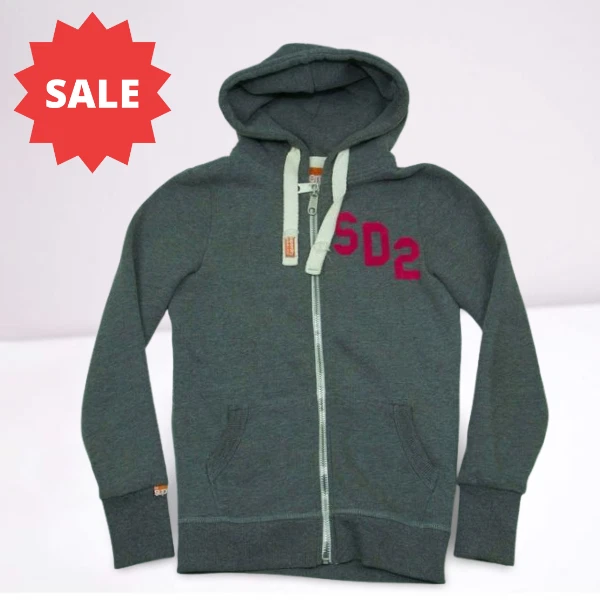 Felpa Con Cappuccio Superdry Ragazza Donna Zip Taglia Xs Vgc #../[ -