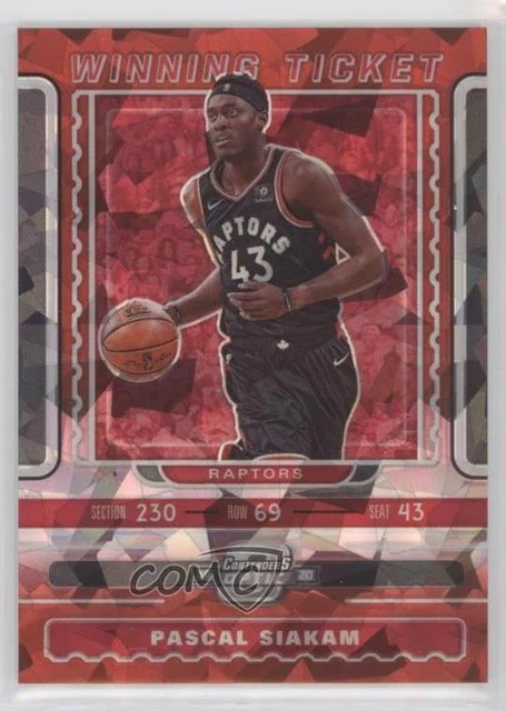 2019 Panini Contenders Optic Winning Tickets Red Cracked Ice Prizm Pascal Siakam