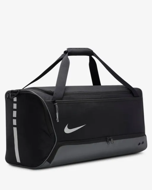 Nike Hoops Elite Duffel Duffle Bag Black Gray Gym Travel School DX9789-010  57L
