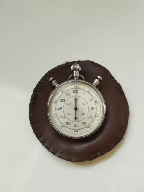 🟢VERY RARE!!! Slava 1/100 USSR Soviet Russian stopwatch Chronometer 20 jewels