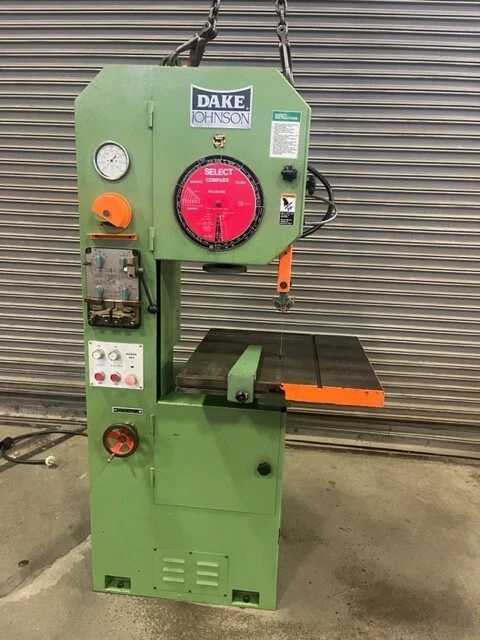 15.5” Dake Vertical Band Saw, Model V-16. S/N 192477, New 12/94, European Made