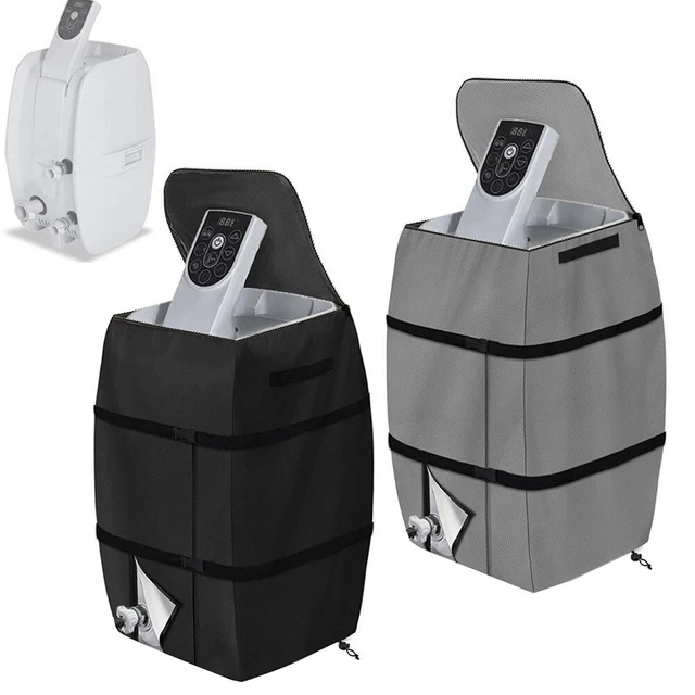 Couvercle De Pompe à Chaleur Pour Spa - Taille 43x38x54 Cm - Matériau 420D étanche Argenté - Protection Contre Intempéries