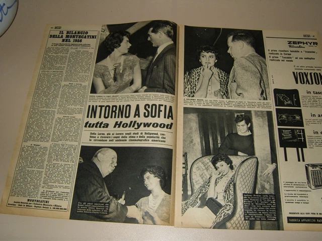 Découpage Presse Vintage Sophia Loren - Photo Portrait Années 50