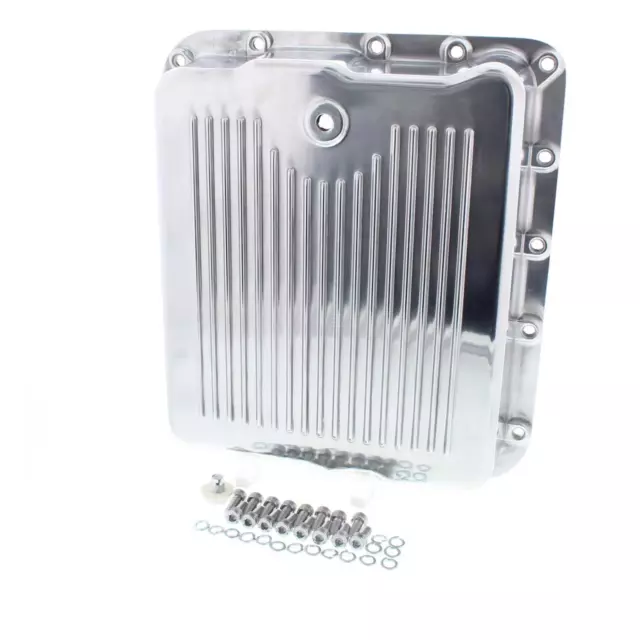 GM 700R4 Polished Aluminum Finned Extra Capacity Transmission Pan