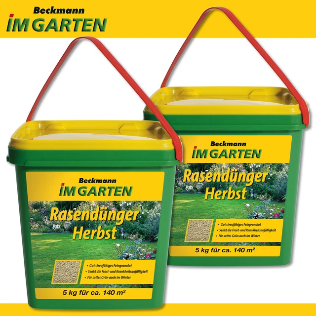 Beckmann 2 x 5 KG Engrais de Gazon Automne Pelouse Sport Ornementales Hausgarten