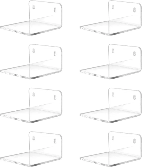 Acrylic Small Shelf Mini Floating Wall Shelf Wall Mounted Storage Shelf For Pic