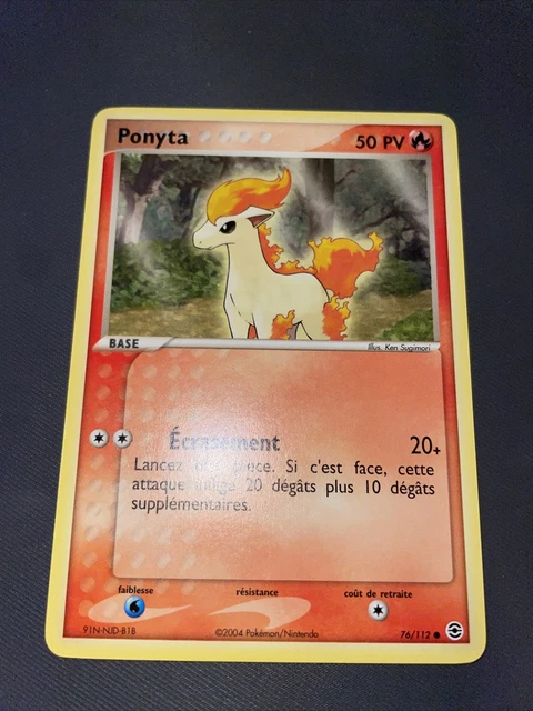 Ponyta Commune - Pokemon 76/112 Ex Rouge Feu Vert Feuille Neuf Francais