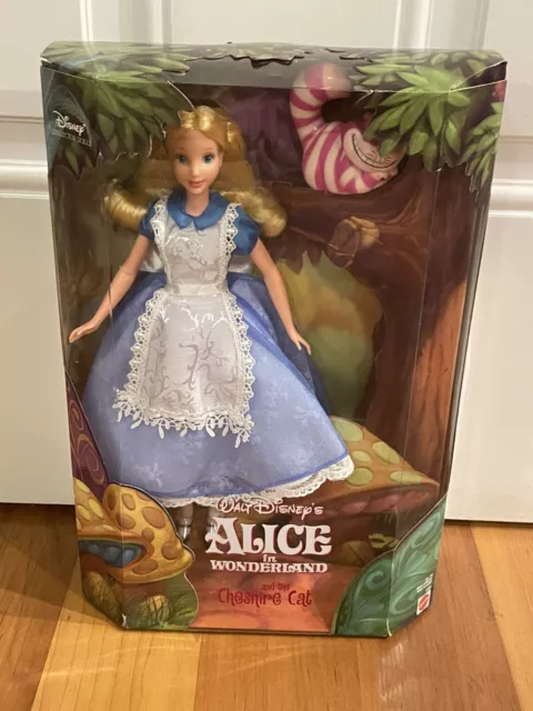 1999 Disney's Alice in Wonderland & the Cheshire Cat Collector Doll Mattel 25593