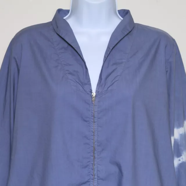 LABO.ART - Blue 100% Cotton Full Zip Lightweight Jacket - Women's Size 3, Large 2