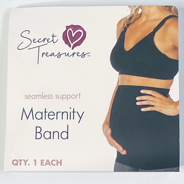 SECRET TREASURE MATERNITY Belly Band Small Medium SM Black Seamless