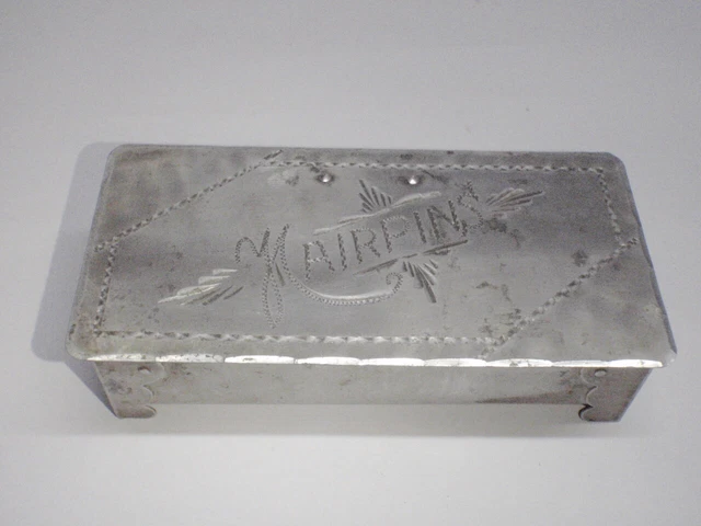 Antique Vintage  Hair Pins Tin