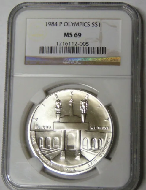 NGC MS69 1984-P Olympics Commemorative Silver Dollar #1216112-005