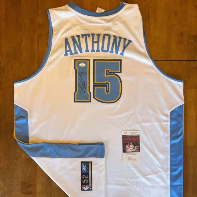 Carmelo Anthony Signed Autographed Authentic Reebok Jersey JSA COA