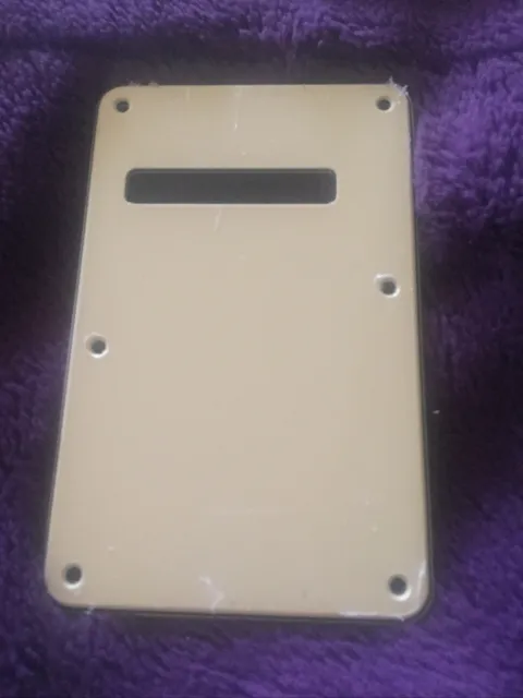 Stratocaster Vintage Cream 3-Ply Tremelo Cover Backplate for Strat Type Guitars