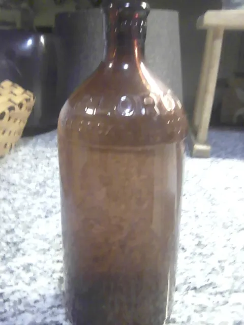 Vintage Clorox bottle 16 oz 1 pint Amber Brown embossed screw top