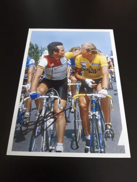 Autographe DE BERNARD HINAULT CYCLISTE DU TOUR DE FRANCE  13X18