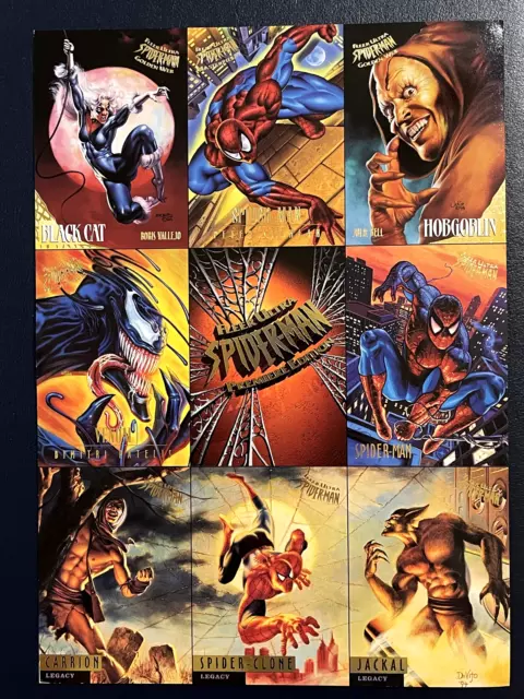 Lot of 71- Fleer Ultra Spiderman 1995 9 Card Uncut Promo Sheets WHOLESALE