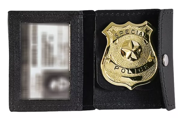 Law Enforcement Badge Holder / ID Holder Rothco 1129 Black Leather