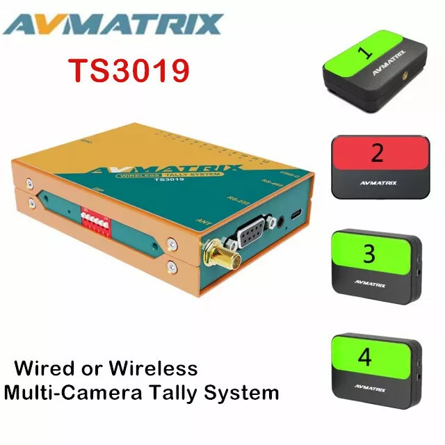 AVMATRIX TS3019 Wireless Wired Multi-Camera Tally System PTZ Camera Control Live