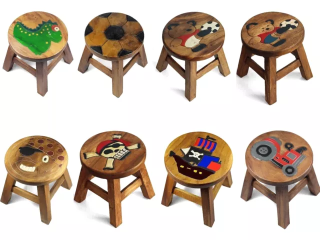 Kids Childrens Childs Wooden Stool Chair