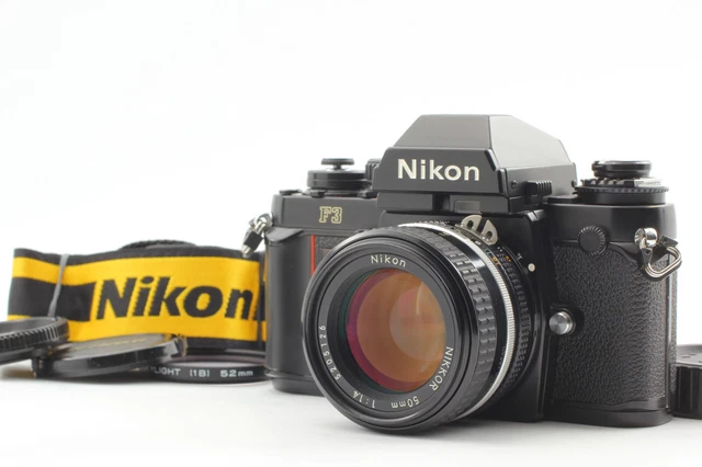 [N MINT+++ w/Strap] Nikon F3 Eye Level Black + Ai-s Ais 50mm f1.4 From JAPAN K79