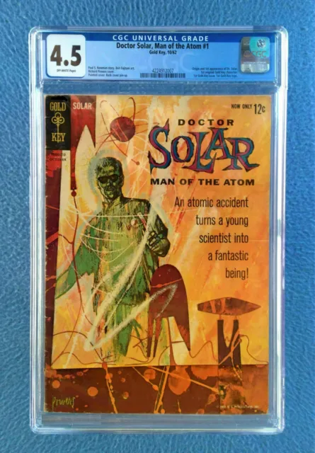 Doctor Solar, Man Of The Atom #1 Cgc 4.5 Vg+ Gold Key Silver Age Comic