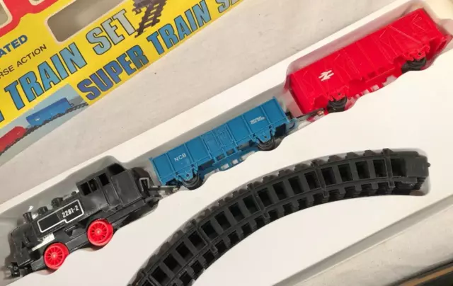 Vintge Battery Operated "Super Train Set" In The Original Box 2