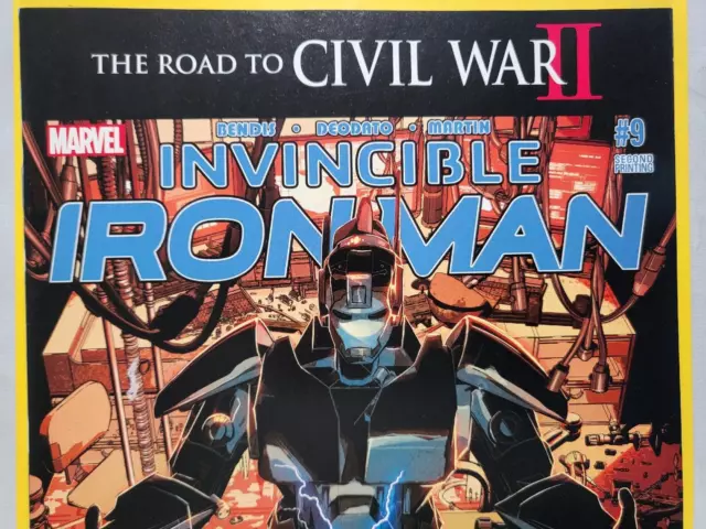 Invincible Iron Man #9 2nd Print 2016 Marvel Riri Williams (Ironheart) VF 3