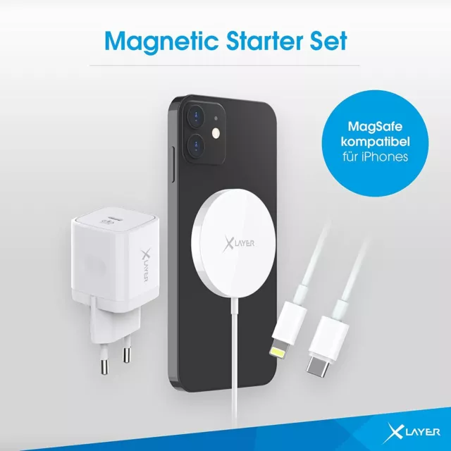 XLayer sans Fil Magnétique Démarreur Set Blanc Chargeur Pad de Chargement 3