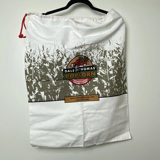Dale & Thomas Canvas Popcorn Drawstring Extra Large Fabric Bag New NWOT 20x26 in