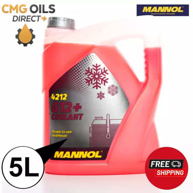 Mannol G12 + (4212) Coolant/Antifreeze ** 5L **Ready Mixed**