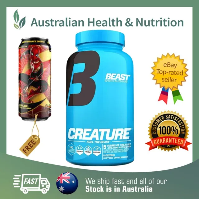 Beast Sports Creature 180 Capsules + Free Same Day Shipping & G Fuel Can